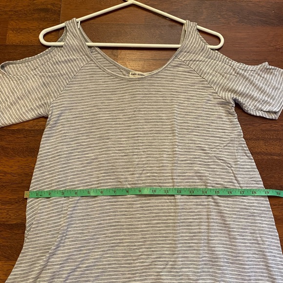 Zenana Outfitters Shoulder Cut-Out Striped Dress - Picture 5 of 6